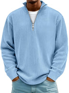 Men's Half-Zip Jumper | Structured Knit Texture | Relaxed, Shape-Retaining Fit
