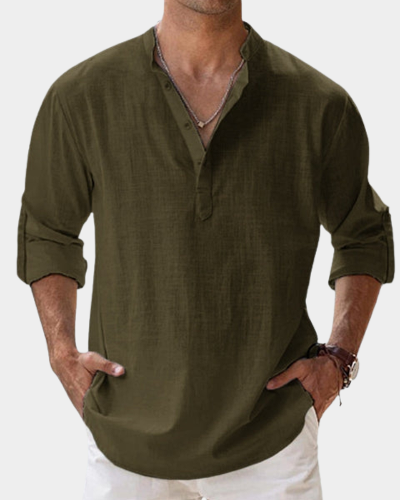 Men's Casual Button-Down Shirt | Wrinkle-Resistant | Relaxed Fit for All-Day Comfort