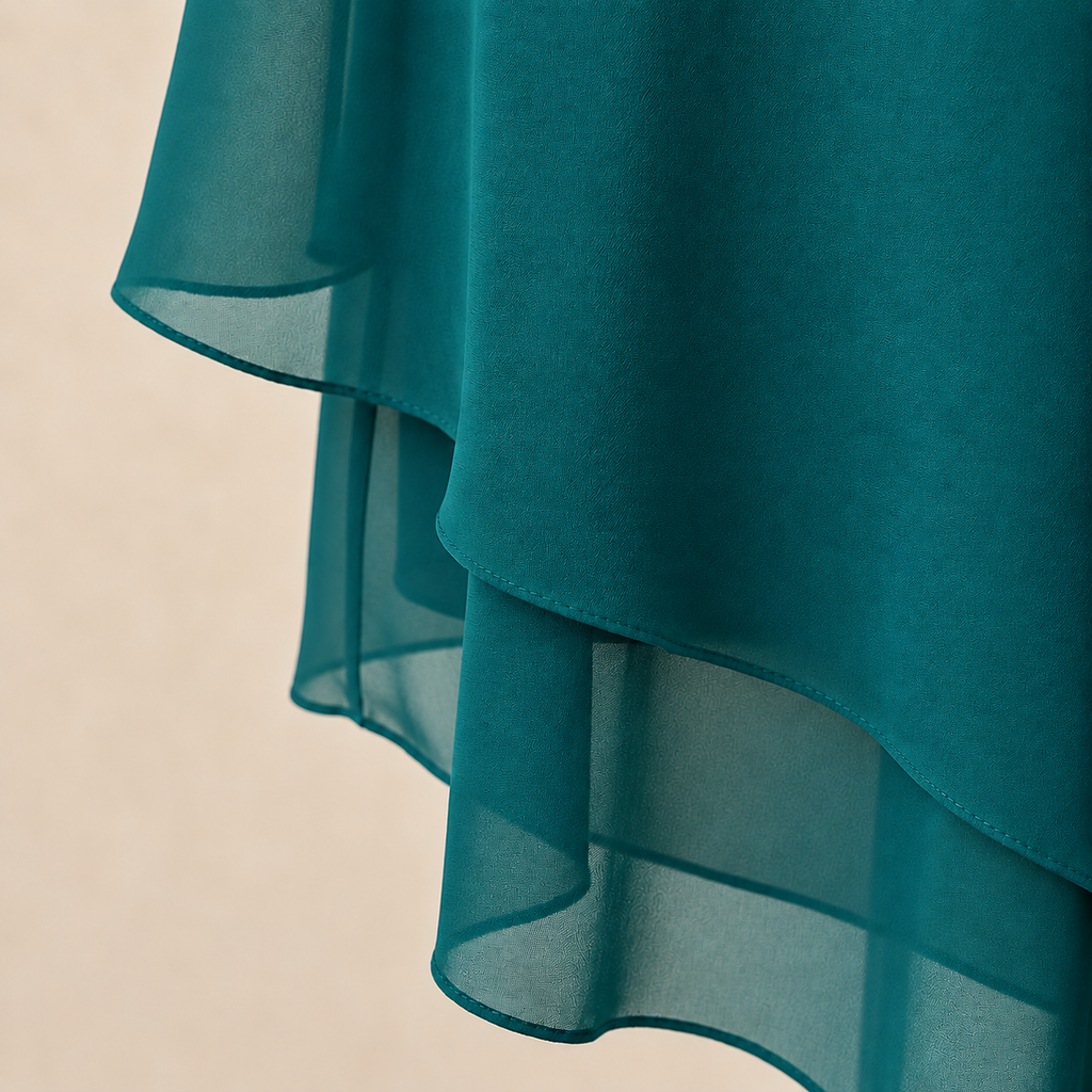Women's Draped Layered Top and Wide-Leg Trousers Co-Ord Set | Tailored Fit