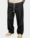 Men's Drawstring Trousers | Slim Tapered Fit | Elasticated Waistband Detail