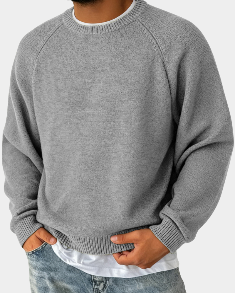 Men's Crew Neck Jumper | Relaxed, Non-Restrictive Fit | Soft Lightweight Knit for Effortless Layering