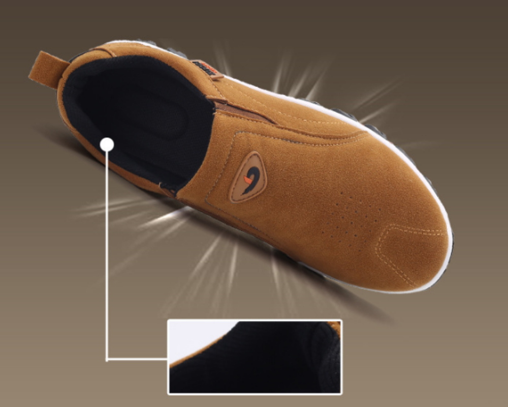 Men's Slip-On Trainers | Cushioned Comfort Sole | Non-Slip Grip Design
