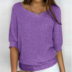 Women's Jumper | Round Neckline | Relaxed Fit | Ribbed Cuffs | Long Sleeves