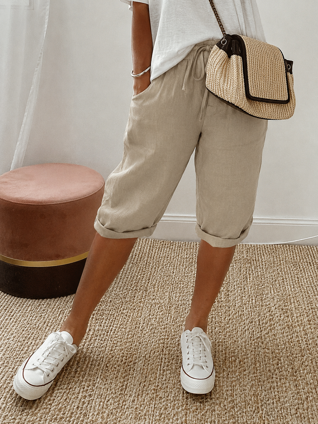 Women's Pocket Shorts | Adjustable Drawstring Waist | Deep Practical Pockets