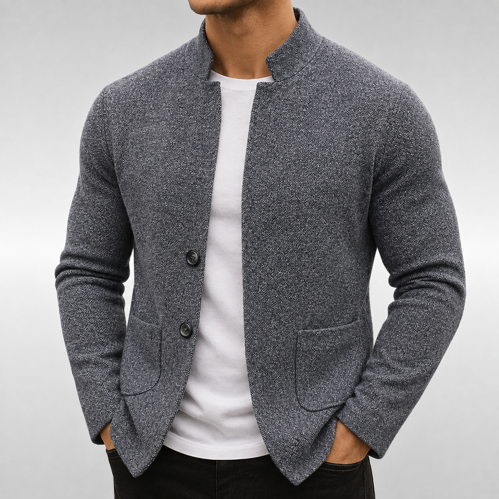 Men's Textured Cardigan | Button-Front Closure | Relaxed Fit for Everyday Layering
