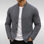 Men's Textured Cardigan | Button-Front Closure | Relaxed Fit for Everyday Layering