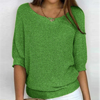 Women's Jumper | Round Neckline | Relaxed Fit | Ribbed Cuffs | Long Sleeves