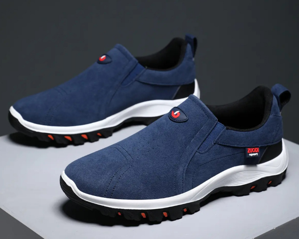 Men's Slip-On Trainers | Cushioned Comfort Sole | Non-Slip Grip Design