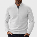 Men's Zip-Up Jumper | Relaxed Fit with Ribbed Trims | Lightweight Everyday Comfort