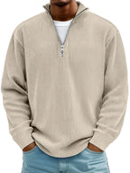 Men's Half-Zip Jumper | Structured Knit Texture | Relaxed, Shape-Retaining Fit