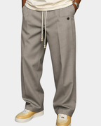 Men's Drawstring Trousers | Slim Tapered Fit | Elasticated Waistband Detail