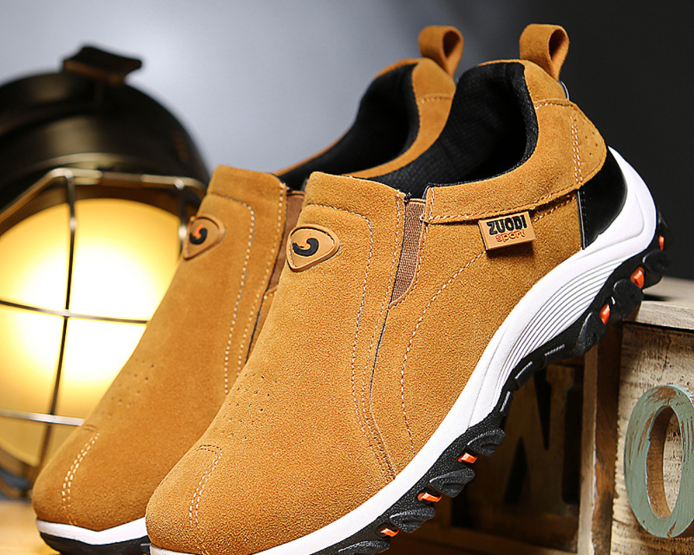 Men's Slip-On Trainers | Cushioned Comfort Sole | Non-Slip Grip Design