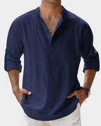 Men's Casual Button-Down Shirt | Wrinkle-Resistant | Relaxed Fit for All-Day Comfort