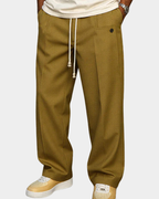 Men's Drawstring Trousers | Slim Tapered Fit | Elasticated Waistband Detail