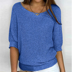 Women's Jumper | Round Neckline | Relaxed Fit | Ribbed Cuffs | Long Sleeves