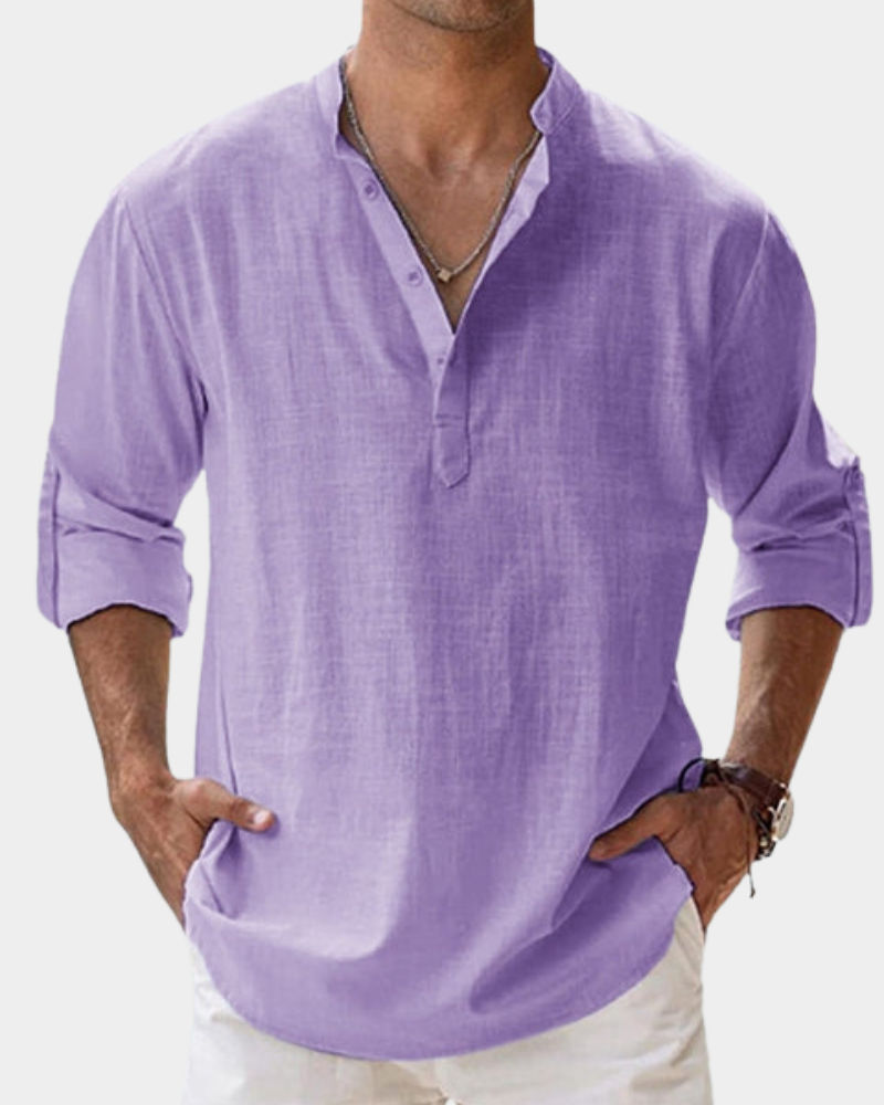 Men's Casual Button-Down Shirt | Wrinkle-Resistant | Relaxed Fit for All-Day Comfort