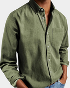 Men's Comfort Stretch Shirt | Tailored Button-Down Collar | Breathable All-Day Fit