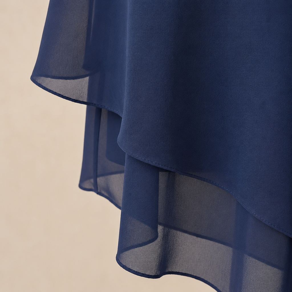 Women's Draped Layered Top and Wide-Leg Trousers Co-Ord Set | Tailored Fit