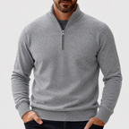 Men's Zip-Up Jumper | Relaxed Fit with Ribbed Trims | Lightweight Everyday Comfort