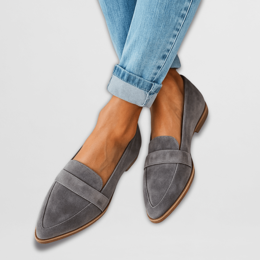 Women's Pointed Toe Loafers | Cushioned Arch Support | Slip-On Comfort Design