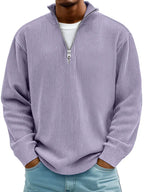 Men's Half-Zip Jumper | Structured Knit Texture | Relaxed, Shape-Retaining Fit