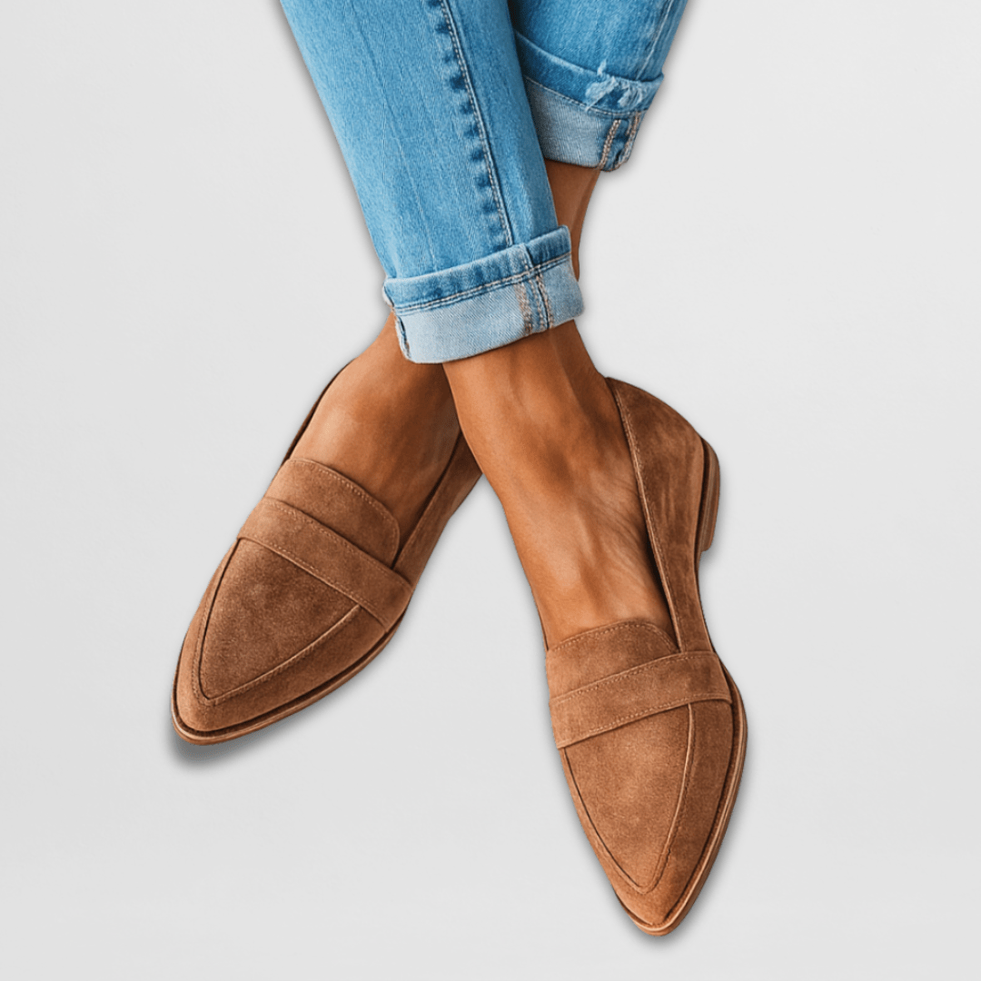 Women's Pointed Toe Loafers | Cushioned Arch Support | Slip-On Comfort Design