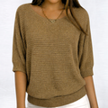 Women's Jumper | Round Neckline | Relaxed Fit | Ribbed Cuffs | Long Sleeves