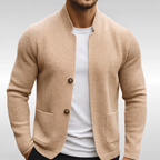 Men's Textured Cardigan | Button-Front Closure | Relaxed Fit for Everyday Layering