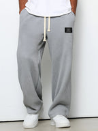 Men's Wide-Leg Trousers | Adjustable Drawstring Waist | Deep Side Pockets