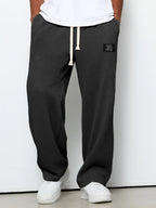 Men's Wide-Leg Trousers | Adjustable Drawstring Waist | Deep Side Pockets