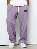 Men's Wide-Leg Trousers | Adjustable Drawstring Waist | Deep Side Pockets
