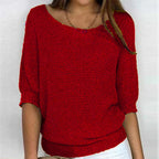 Women's Jumper | Round Neckline | Relaxed Fit | Ribbed Cuffs | Long Sleeves