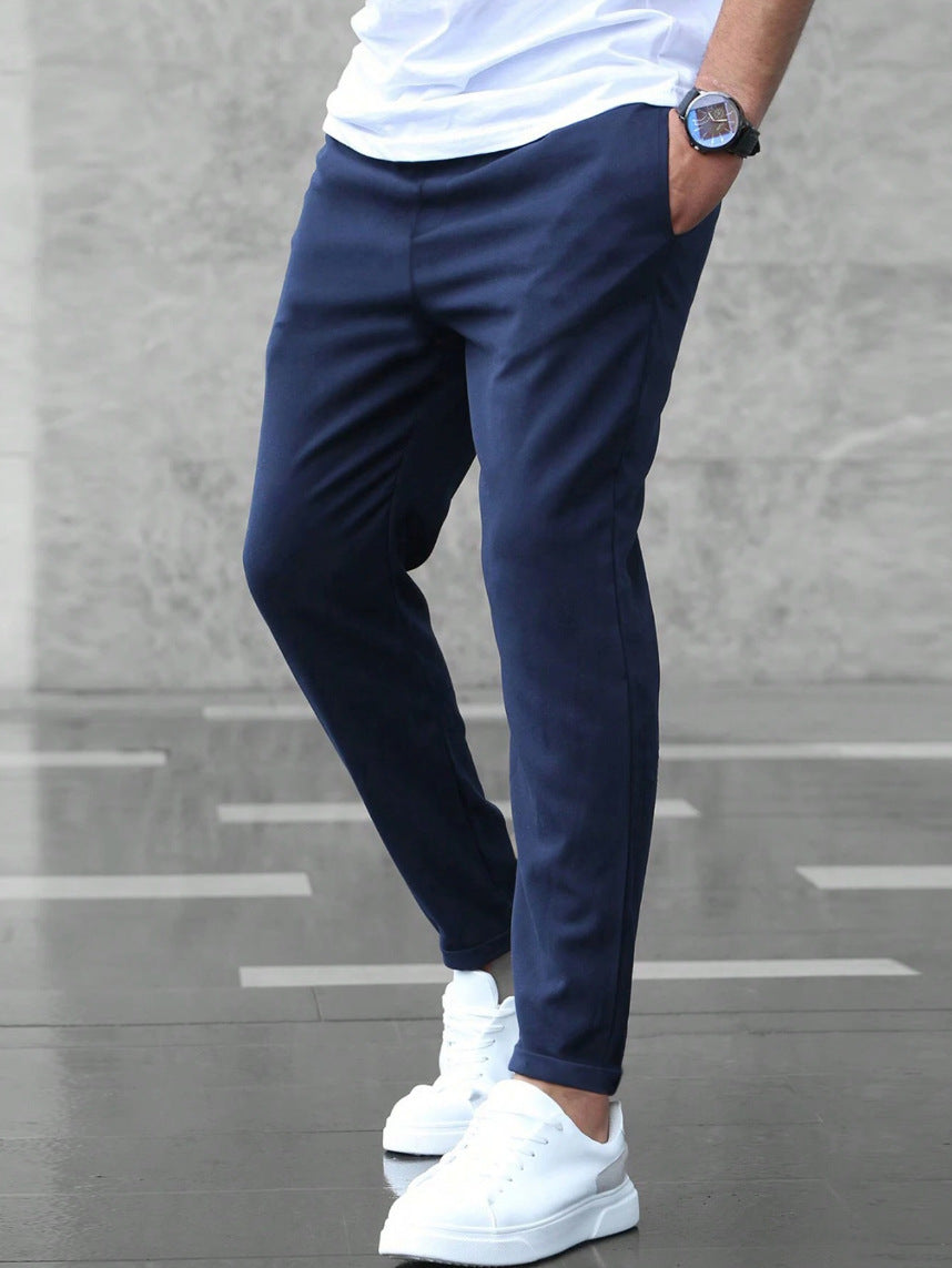 Men's Comfort Trousers | Tailored Ankle-Length Fit | Straight-Leg Silhouette