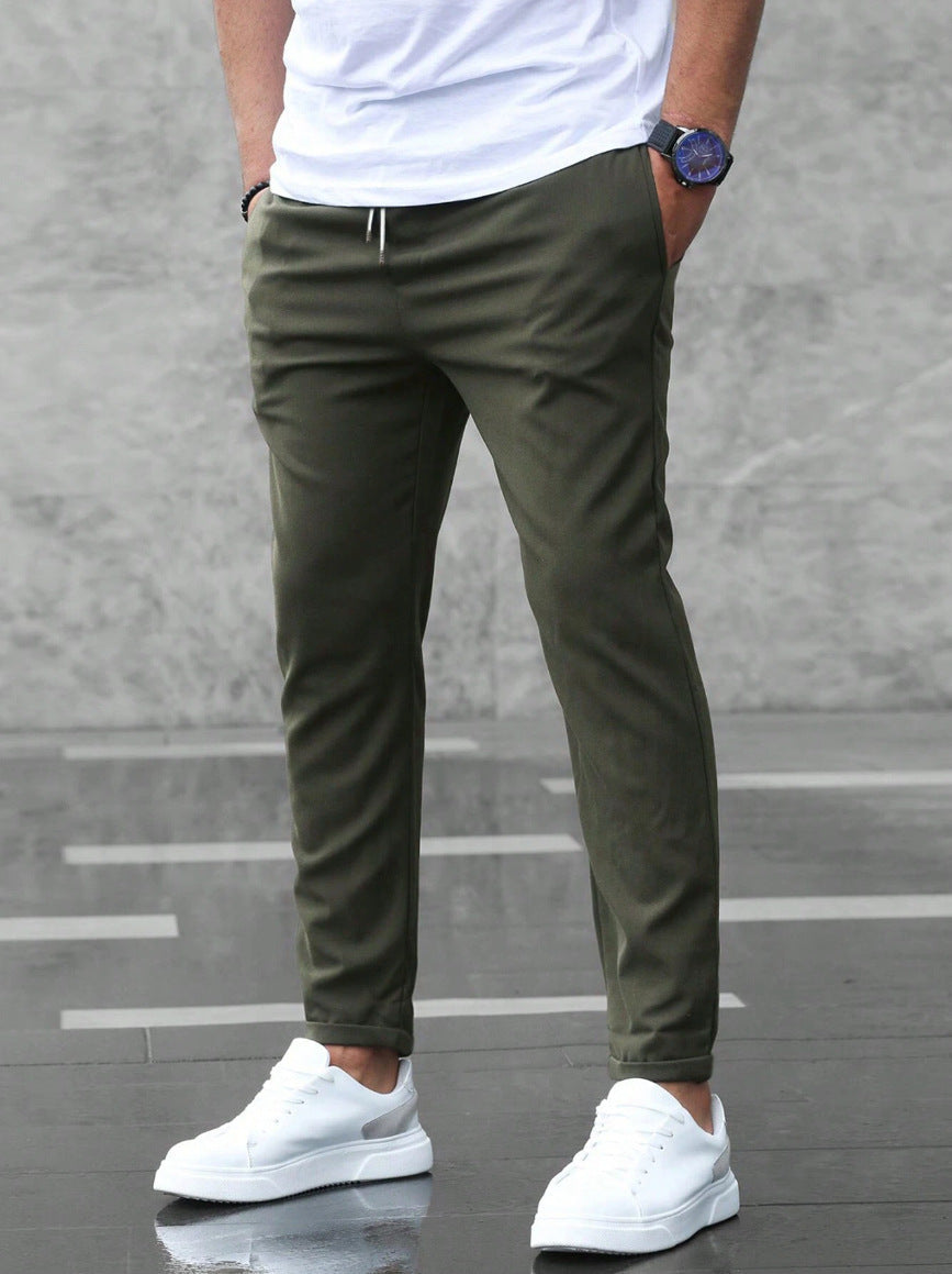 Men's Comfort Trousers | Tailored Ankle-Length Fit | Straight-Leg Silhouette