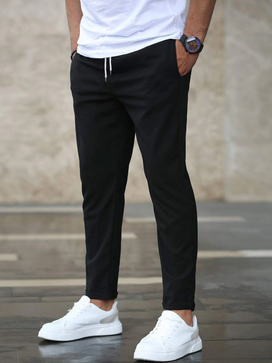 Men's Comfort Trousers | Tailored Ankle-Length Fit | Straight-Leg Silhouette