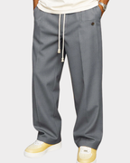 Men's Drawstring Trousers | Slim Tapered Fit | Elasticated Waistband Detail