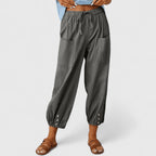 Women's Drawstring Trousers | Tapered Leg | Elasticated Waist | Deep Pockets