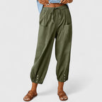 Women's Drawstring Trousers | Tapered Leg | Elasticated Waist | Deep Pockets