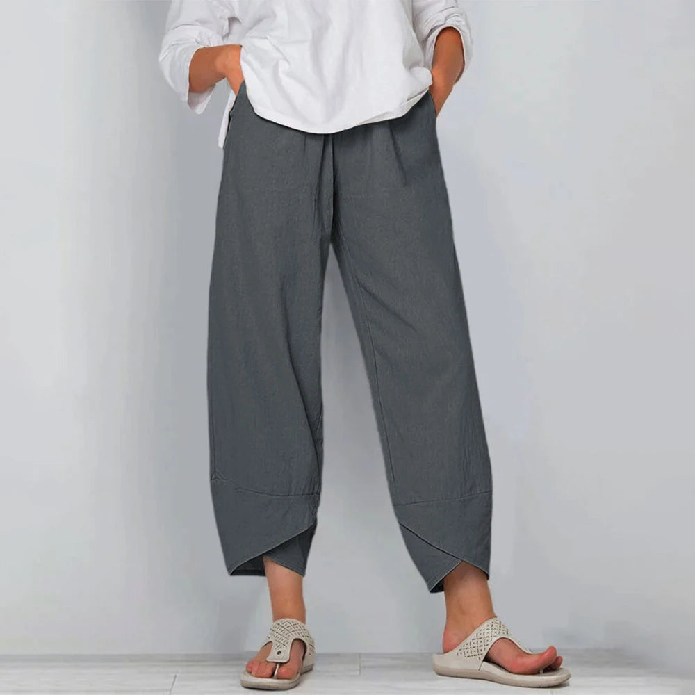 Women's Wide-Leg Trousers | High-Rise Waist | Relaxed Flowing Silhouette