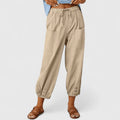 Women's Drawstring Trousers | Tapered Leg | Elasticated Waist | Deep Pockets
