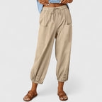 Women's Drawstring Trousers | Tapered Leg | Elasticated Waist | Deep Pockets