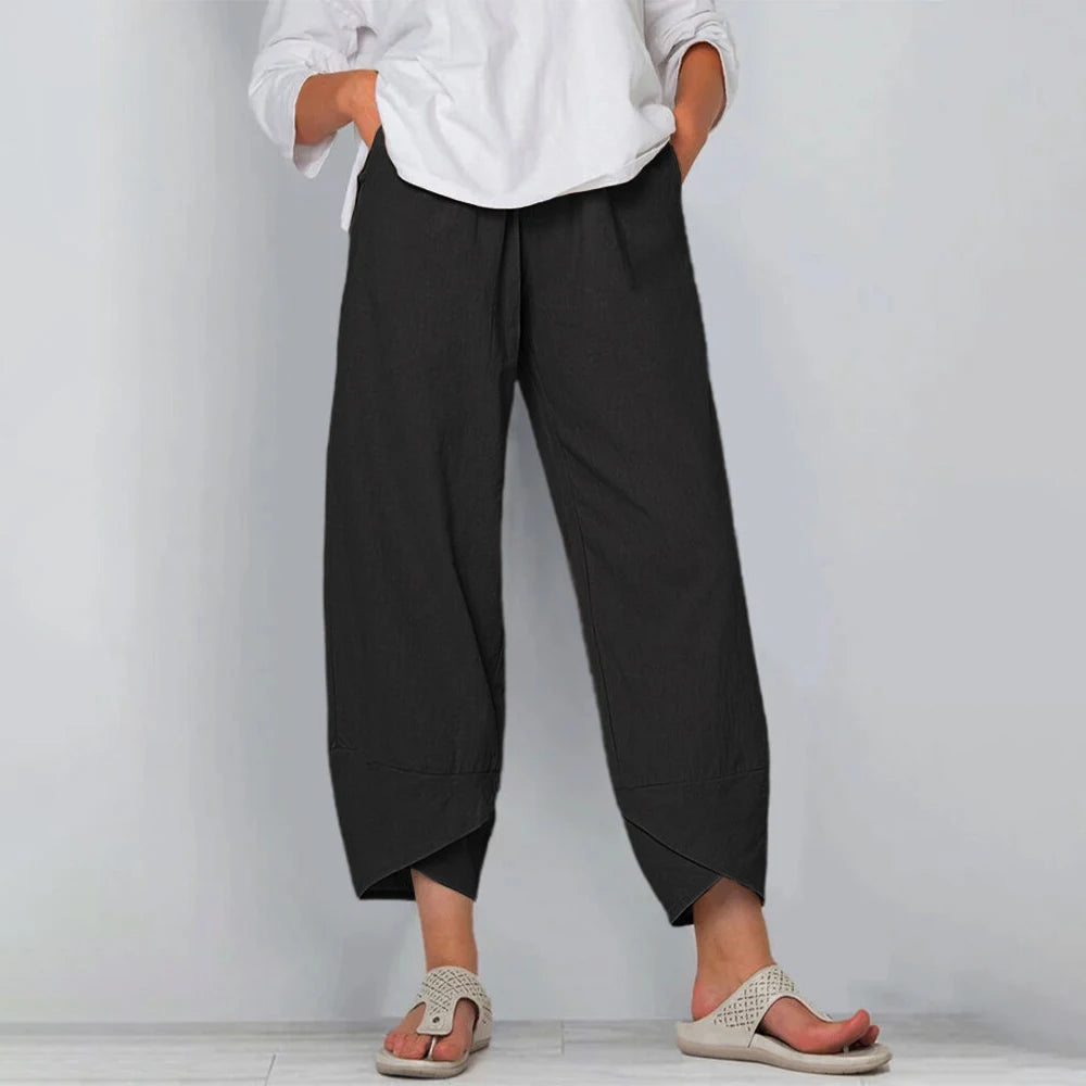 Women's Wide-Leg Trousers | High-Rise Waist | Relaxed Flowing Silhouette