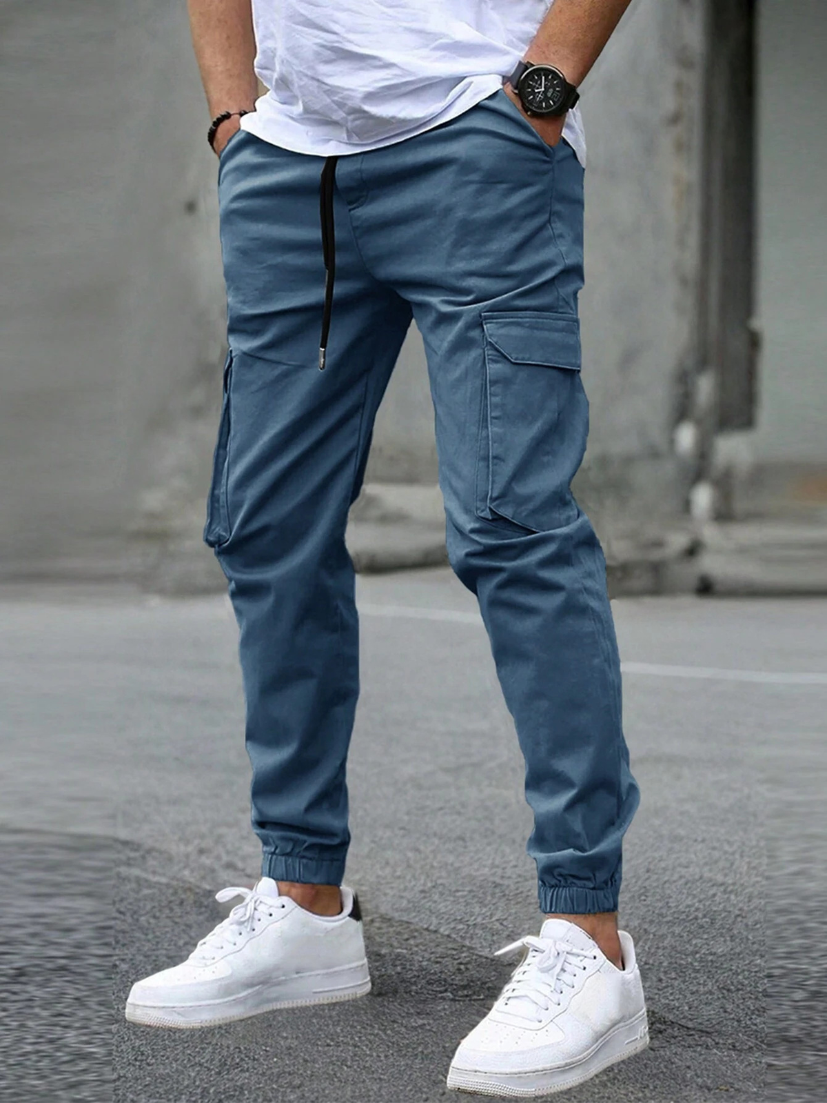 Men's Slim Fit Joggers | Tapered Ankle Cuffs | Elasticated Stretch Waistband