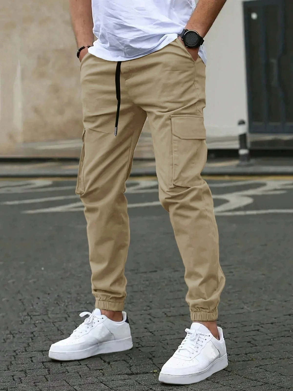 Men's Slim Fit Joggers | Tapered Ankle Cuffs | Elasticated Stretch Waistband
