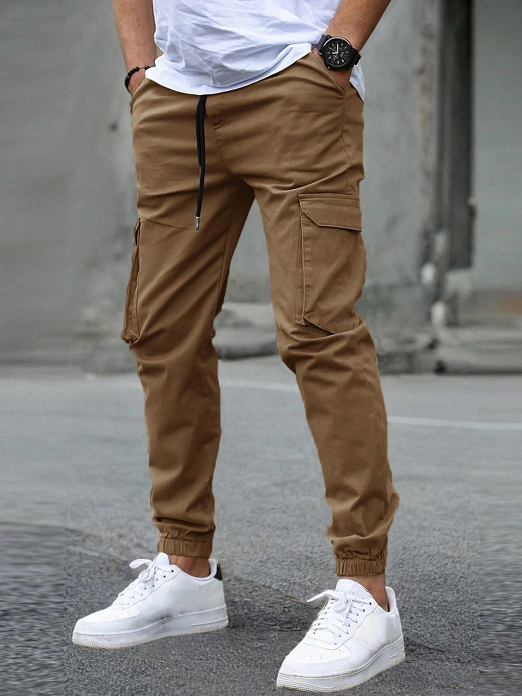 Men's Slim Fit Joggers | Tapered Ankle Cuffs | Elasticated Stretch Waistband