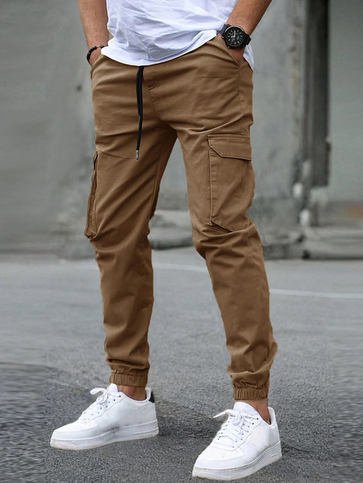 Men's Slim Fit Joggers | Tapered Ankle Cuffs | Elasticated Stretch Waistband