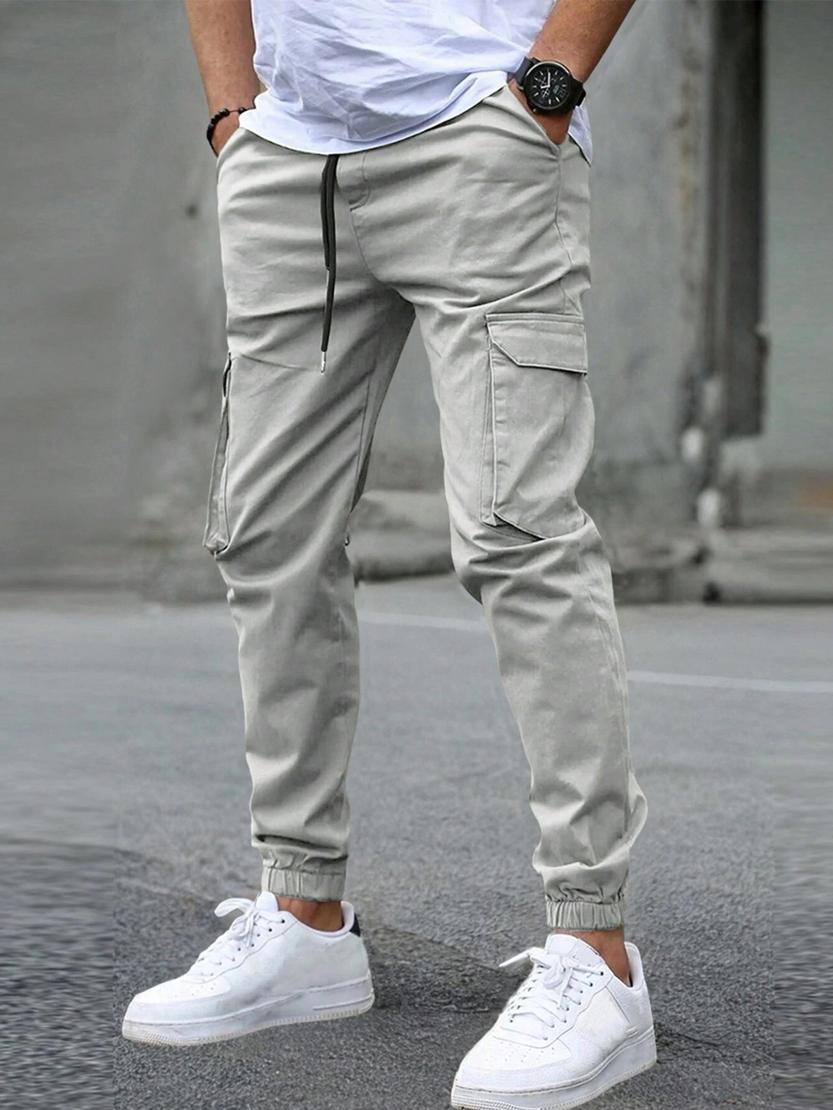 Men's Slim Fit Joggers | Tapered Ankle Cuffs | Elasticated Stretch Waistband
