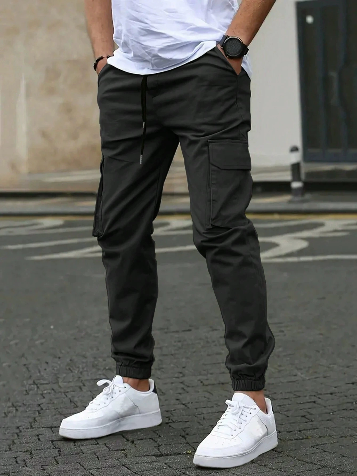 Men's Slim Fit Joggers | Tapered Ankle Cuffs | Elasticated Stretch Waistband
