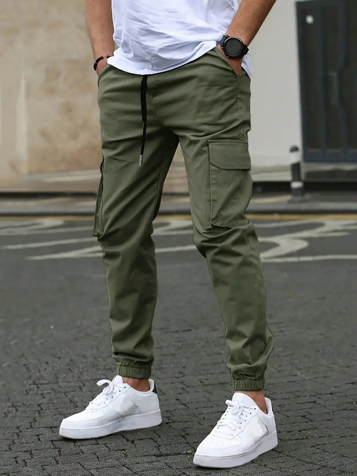 Men's Slim Fit Joggers | Tapered Ankle Cuffs | Elasticated Stretch Waistband