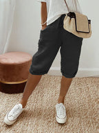 Women's Pocket Shorts | Adjustable Drawstring Waist | Deep Practical Pockets